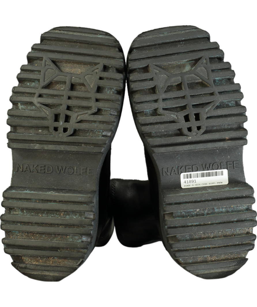 Naked Wolfe Black Sassy Platform Ankle Boot UK 4 EU 37 👠