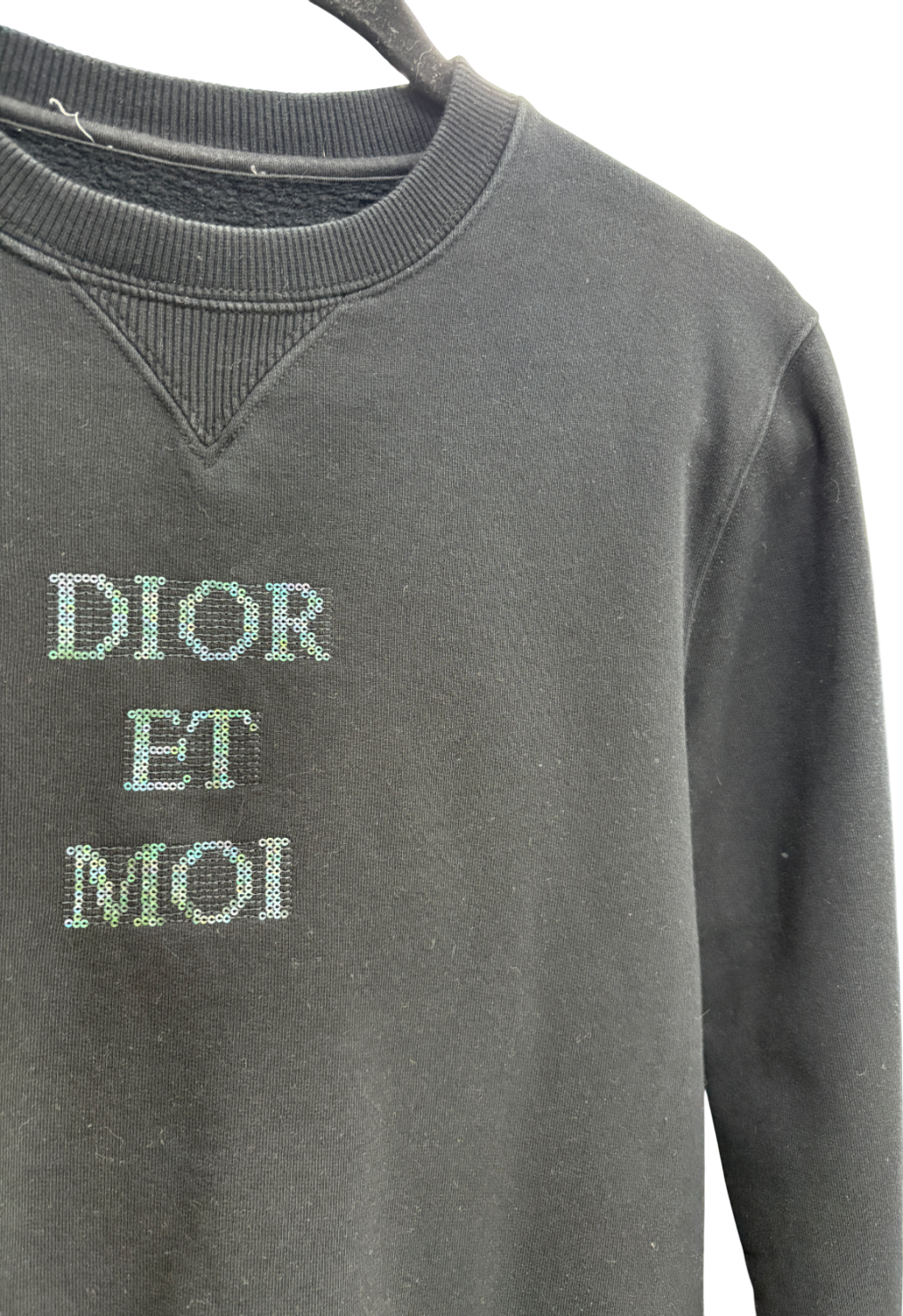 Dior Black "Dior Et Moi" Crew Neck Sweater UK S