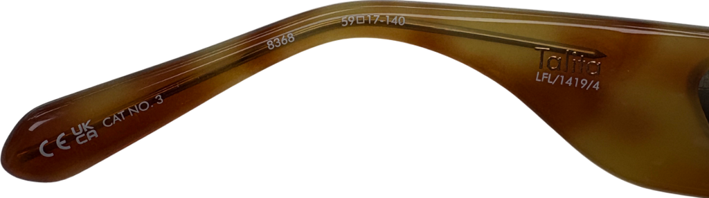 Linda Farrow Brown Talita Sunglasses In Tortoiseshell One Size