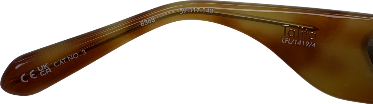 Linda Farrow Brown Talita Sunglasses In Tortoiseshell One Size