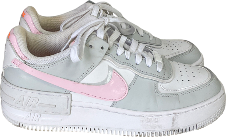 Nike White Air Force 1 Shadow Photon Dust Pink Foam Trainer UK 6 EU 39 👠