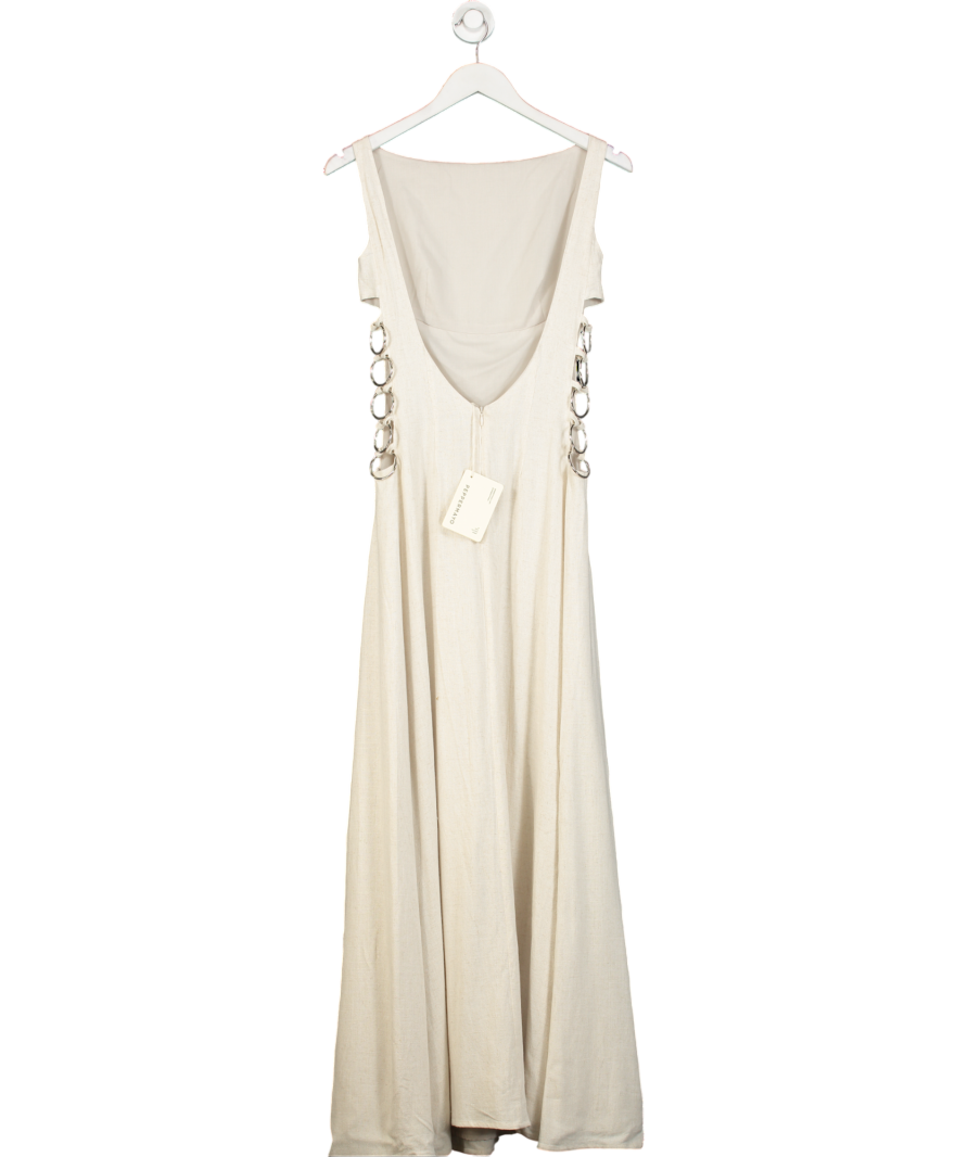 Peppermayo Beige Catherine Linen Maxi Dress UK 6