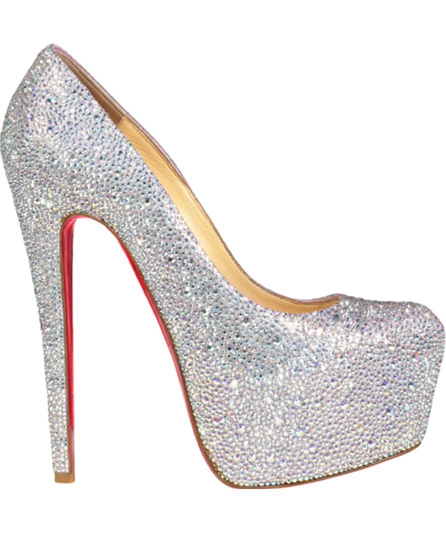 Christian Louboutin Crystal Burma Daffodile Strass 160 Pumps UK 4.5 EU 37.5 👠