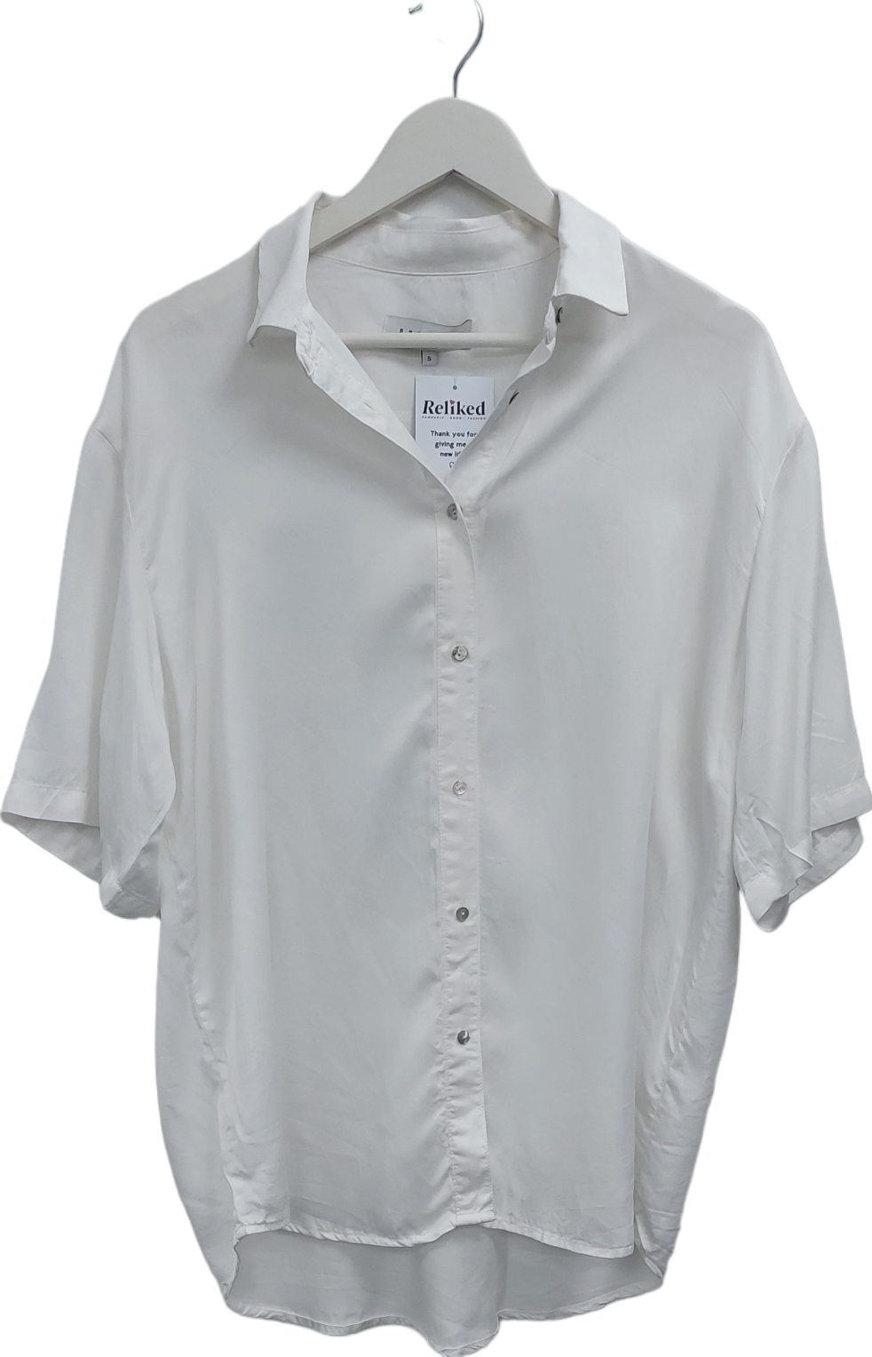 One Mile White Relaxed Shirt UK M