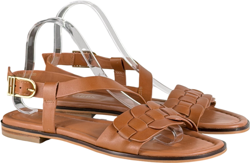 HOBBS Tan Brown Vera Leather Sandals UK 8 EU 41