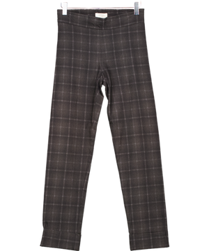 Avenue Montaigne Grey Check 4 Way Stretch Slim Leg Trousers UK 4