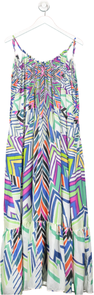 Anthropologie Multicoloured Kelly Chevron Maxi Dress UK XL
