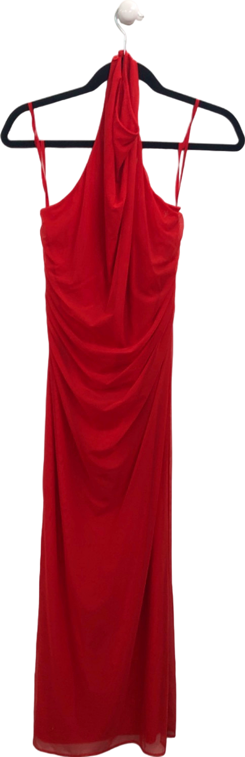 SIR Red Jacques mesh maxi dress UK XS