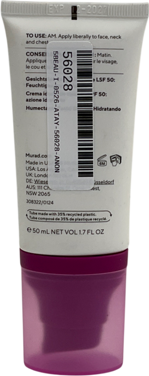 Murad Superactive Moisturiser Spf 50: Hydrating 50ml