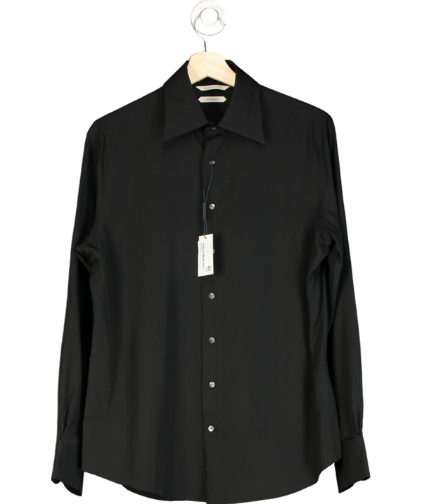 SuitSupply Black Point Collar Slim Fit Shirt UK S