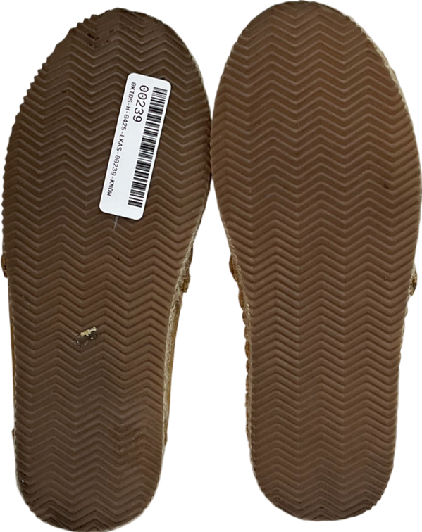 ZARA Beige Leather Jute Loafers UK 11.5 EU 30 👼