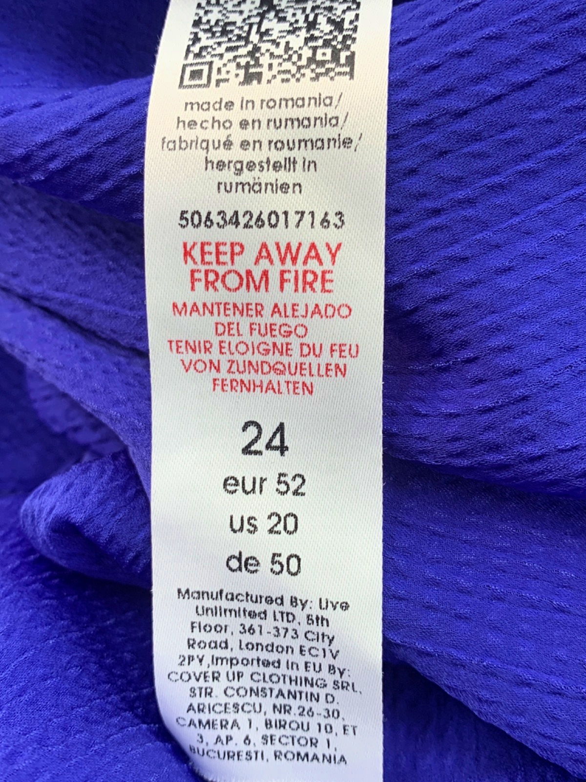 Live Unlimited Blue V-Neck Blouse UK 24