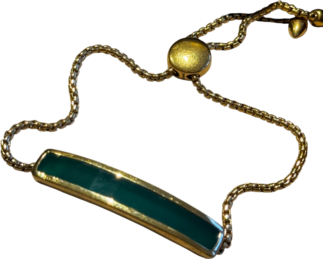 Monica Vinader Baja Bracelet 18k Gold Vermeil & Green Onyx
