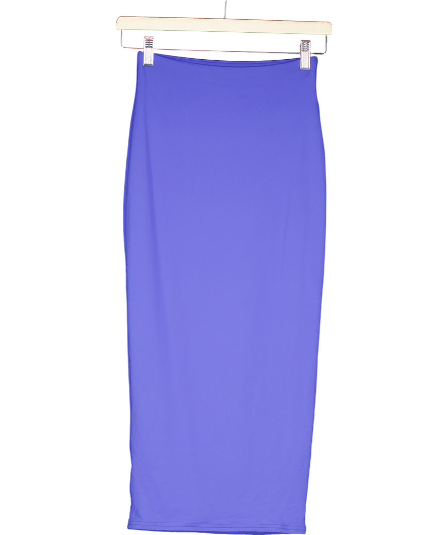 Meshki Blue Stretch Jersey Midi Skirt UK XS