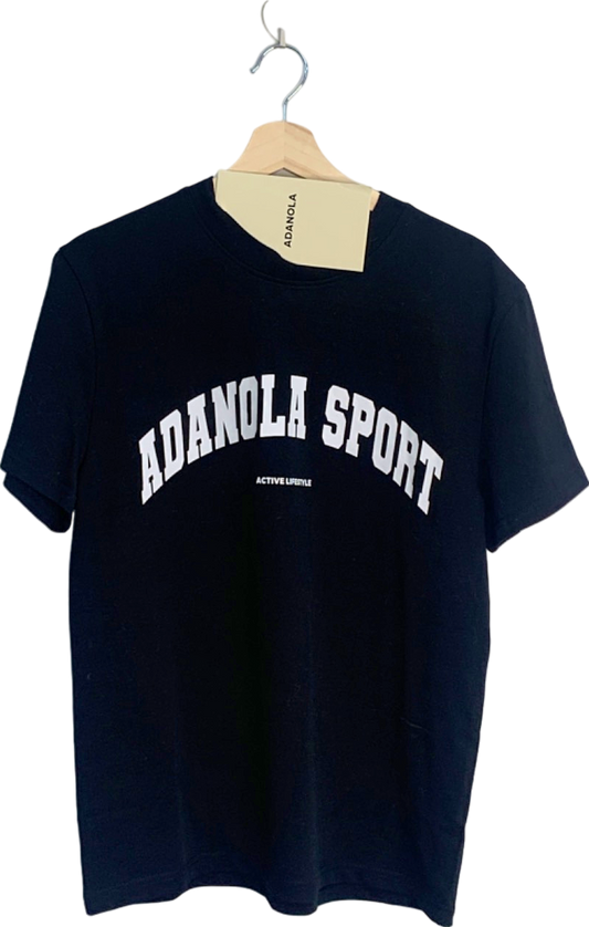 Adanola Black Sport Oversized Short Sleeve T-Shirt UK XS