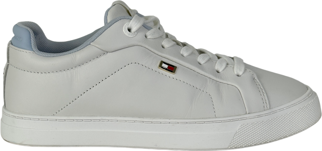 Tommy Hilfiger White Leather Colour-pop Trainers UK 3.5 EU 36.5 👠