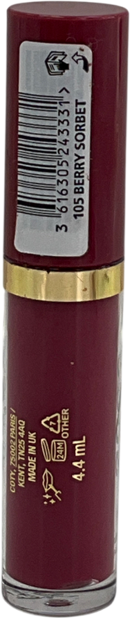 Max Factor 2000 Calorie Lip Glaze Full Shine Lip Gloss 105 Berry Sorbet 4.4ml