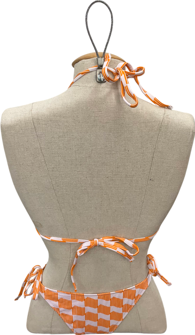 Swim Society Orange Triangle Bikini UK 6