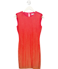 Self Portrait Orange Ombre Rhinestone Dress UK S