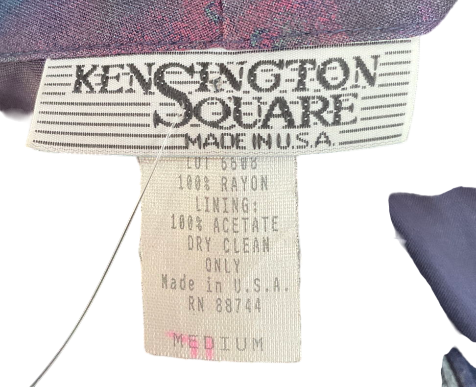 kensington square Purple Vintage Style Blazer UK M