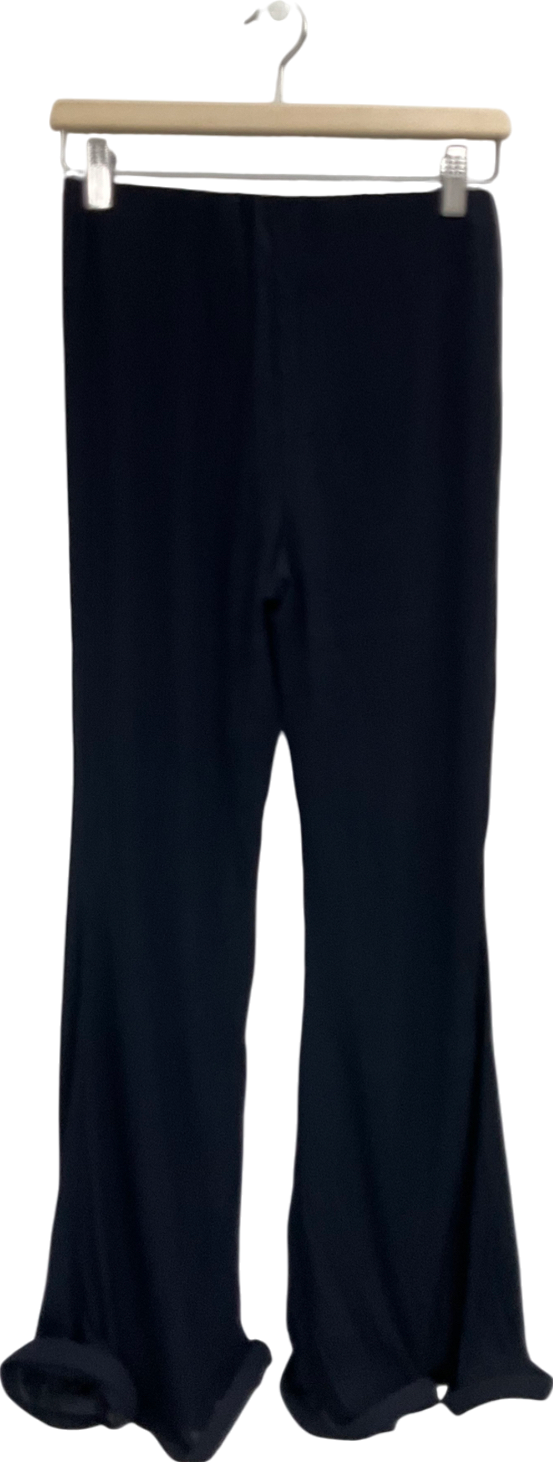 NA-KD Blue Flounce Hem Pants UK 8