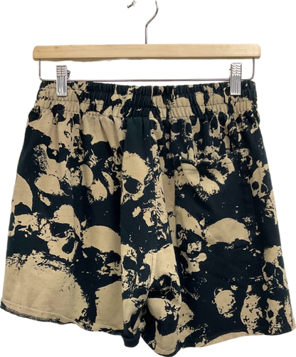 Pleasures Black/Beige Skull Print Shorts