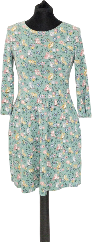 Cath Kidson Green Owl Print Dress UK 8