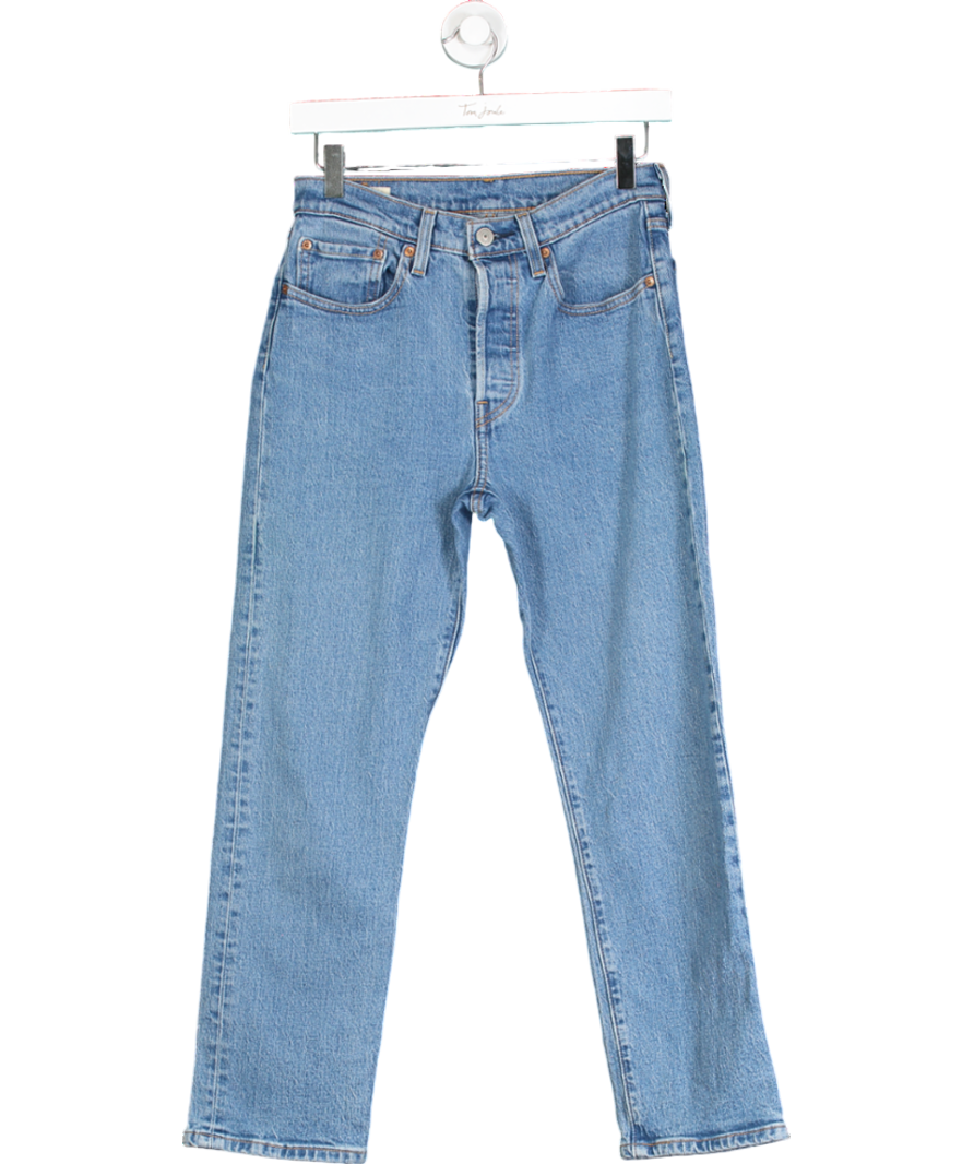 levis Blue Washed Straight Leg Jeans W28