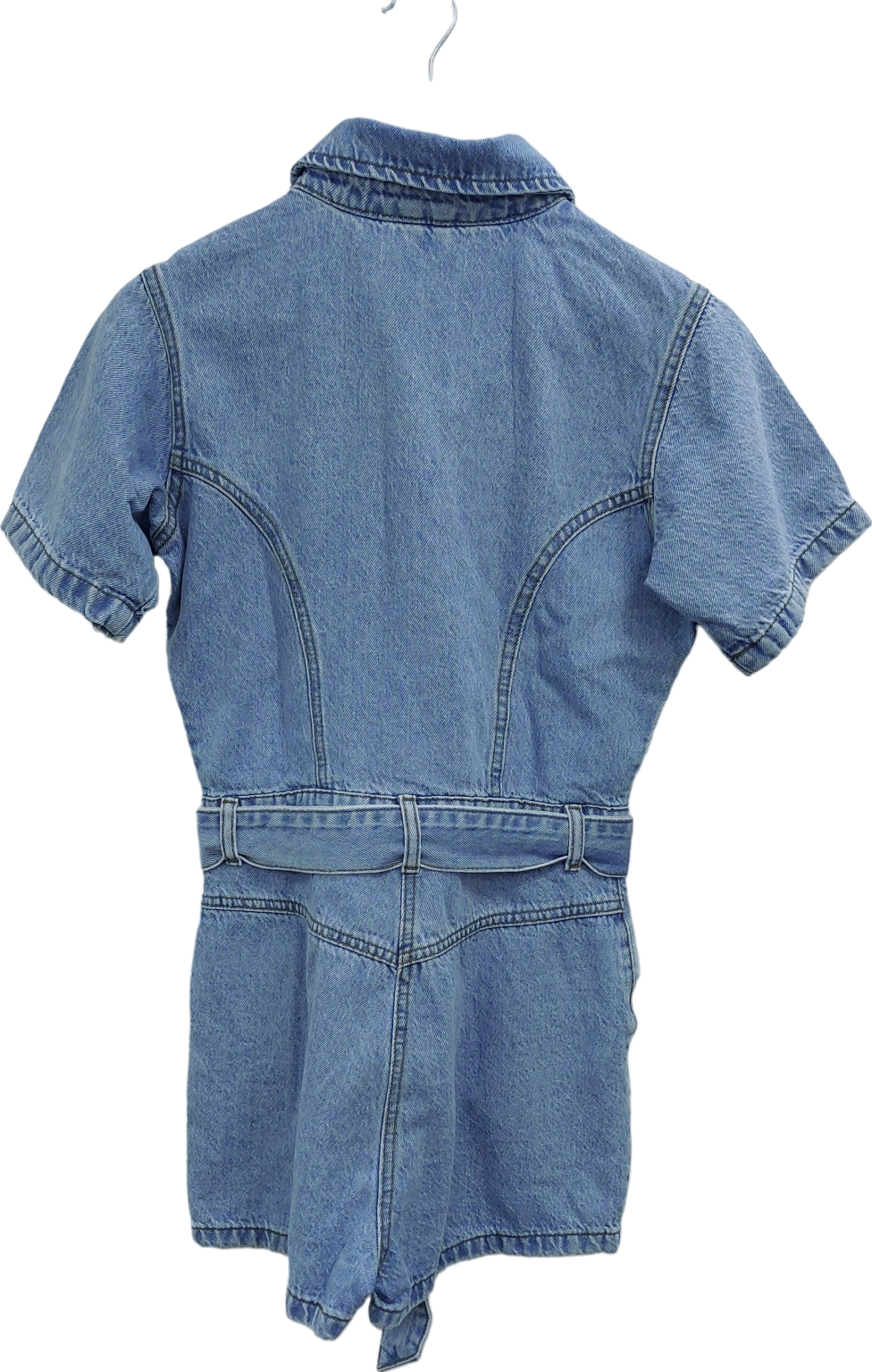 In The Style Blue Button Through Denim Playsuit UK 8