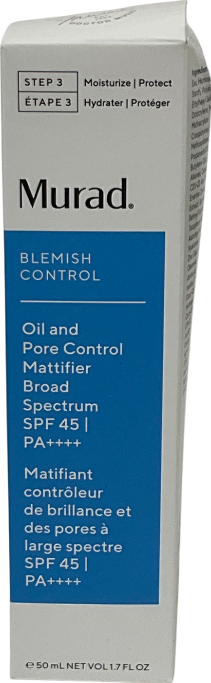 Murad Spf Blemish Control: Oil And Pore Control Mattifier Spf45 50ml