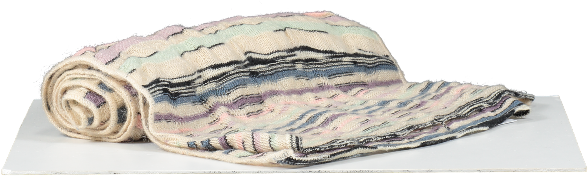 Missoni Multicoloured Mohair Blend Striped Scarf