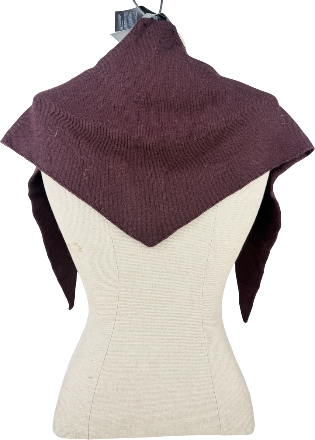 Mint Velvet Red Cotton Blend Triangle Knit Scarf One Size