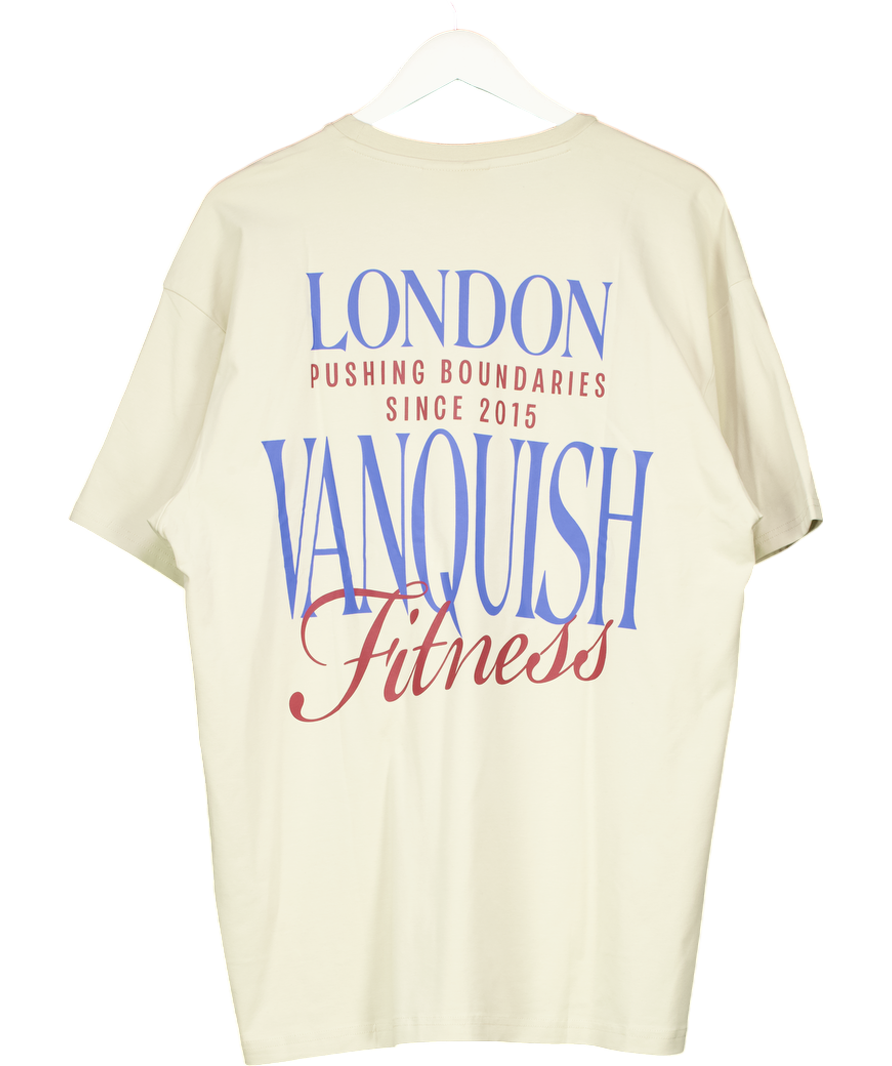Vanquish Beige Tsp Vintage Pushing Boundaries Oversized T Shirt UK M