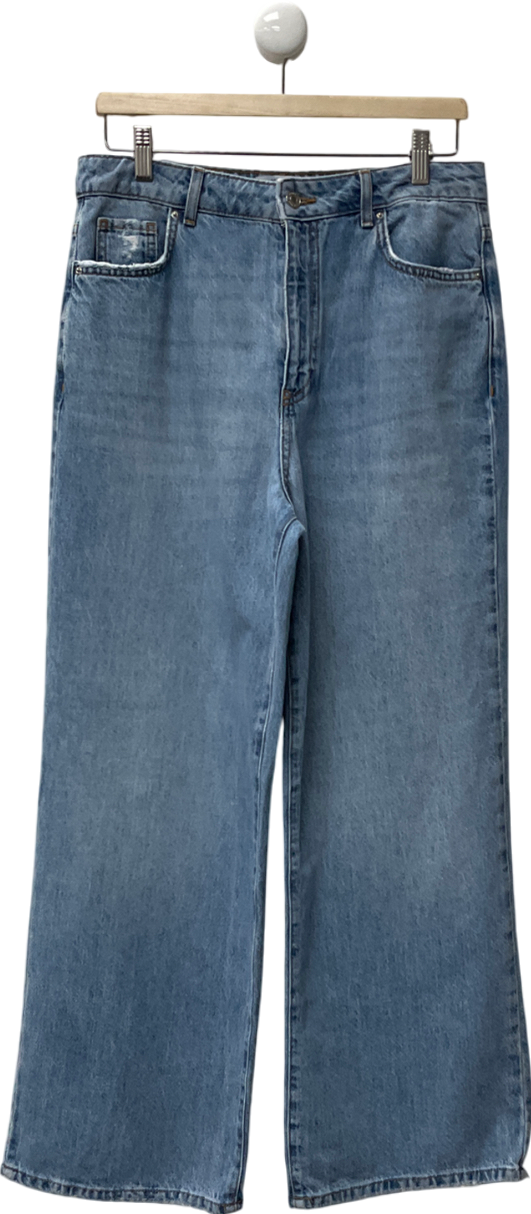 New Look Blue Wide Leg Jeans UK 12