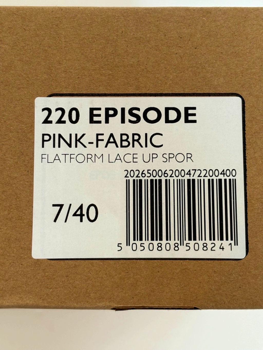 Dune Pink Fabric Flatform Lace-Up Sneakers UK 7