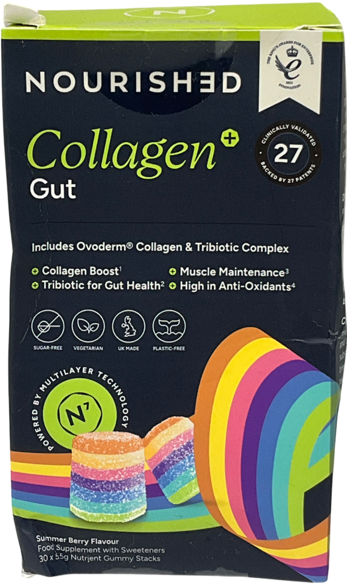 Nourished Collagen+ Gut Nutrient Stacks Gummies 30s Collagen 30