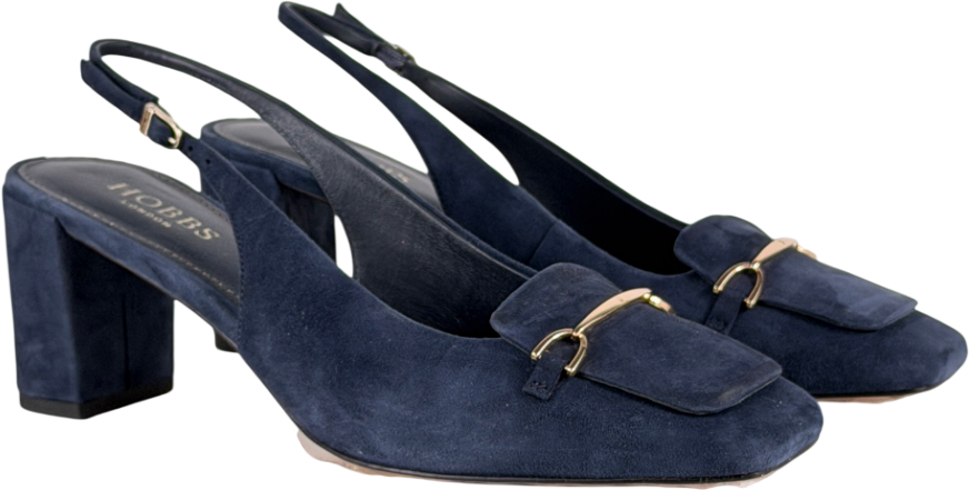 HOBBS Navy Blue Jaida Suede Slingbacks UK 8 EU 41