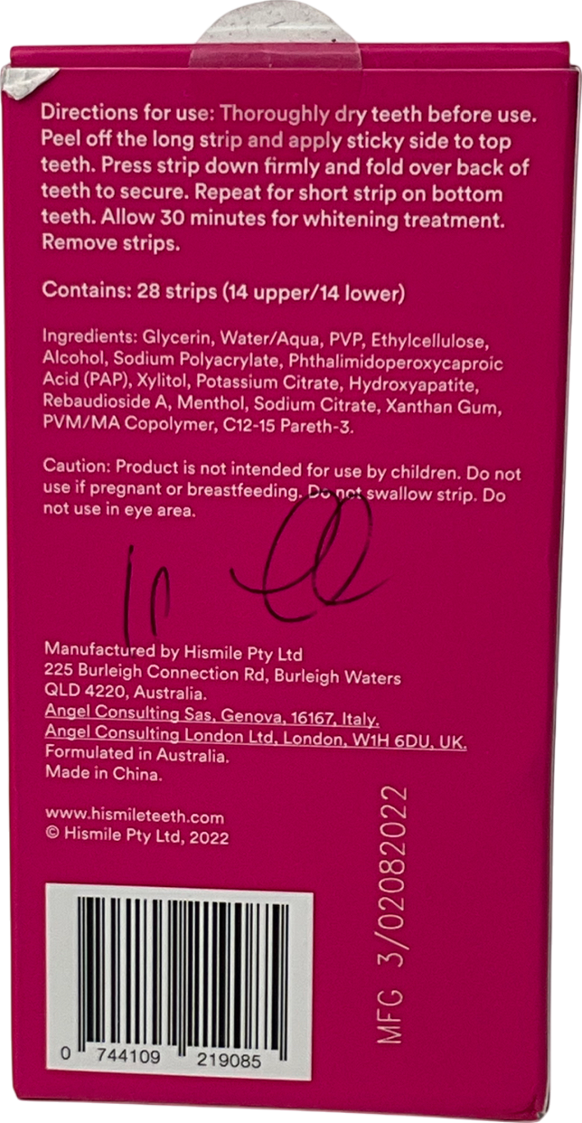 hi smile Teeth Whiteniing Strips (14pk) One size