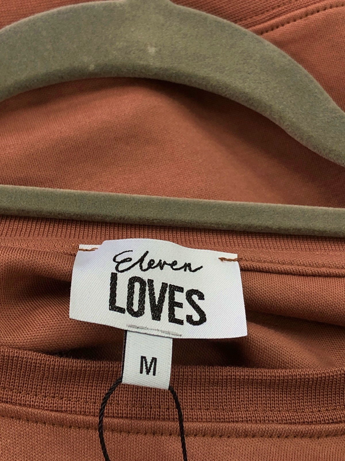 ELEVEN LOVES Brown THE PERFECT CREW NECK SWEATSHIRT UK M