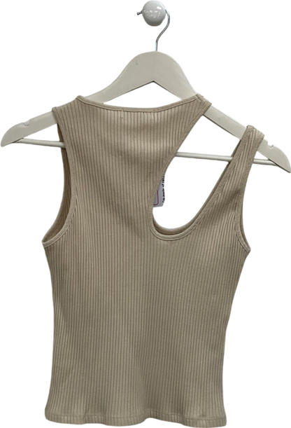 Stainless Beige Asymmetric Top UK S