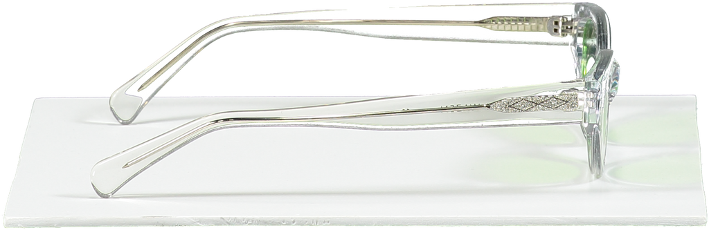 Karen Wazen Green Lens Slim Cat Eye Sunglasses