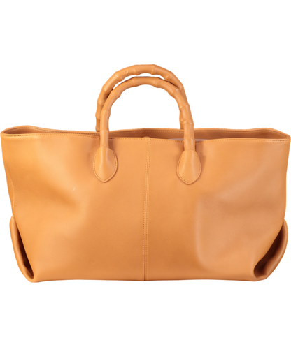 J.Mclaughlin Brown Melissa Leather Tote Bag One Size