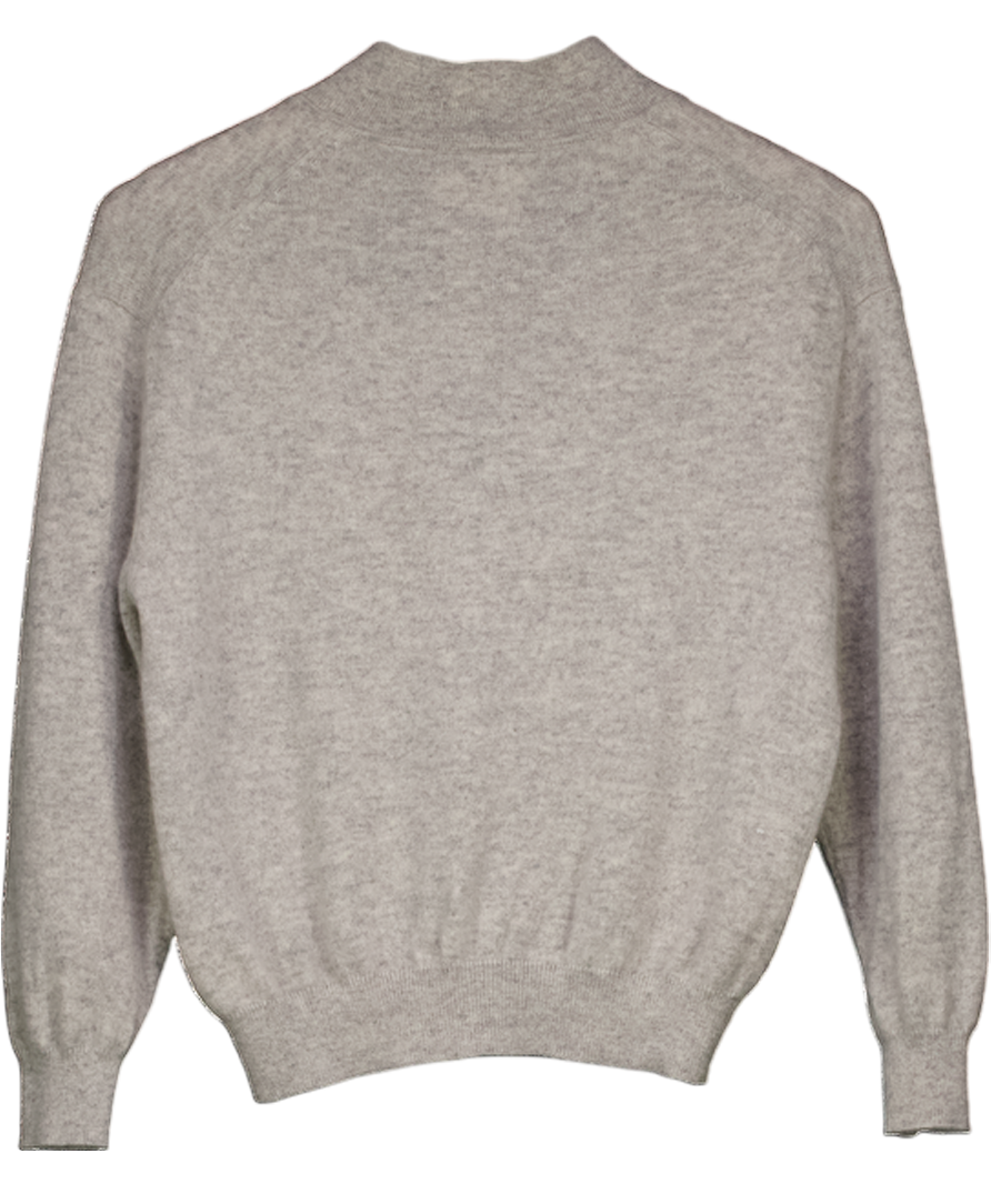 GREY/VEN Grey 100% Softest Cashmere Boxy Cardigan UK S