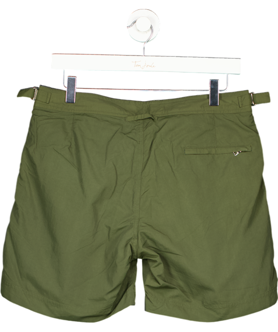 Orlebar Brown Green Smoked Tea Mid-length Swim Shorts In Smoked Tea W31