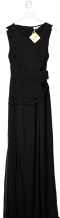 Shona Joy Black Claude Cut Out Maxi Dress UK 8