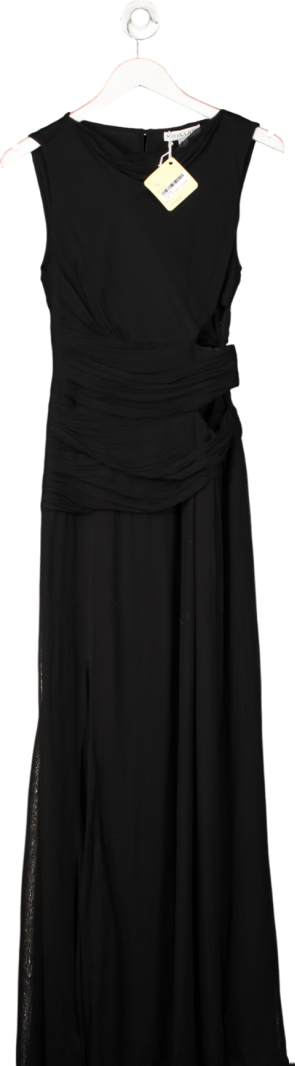 Shona Joy Black Claude Cut Out Maxi Dress UK 8