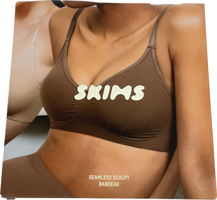 SKIMS Brown Seamless Sculpt Bandeau - Cocoa UK S