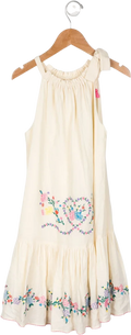 ZIMMERMANN Cream Girl's Clover Embroidered Dress 5 Years