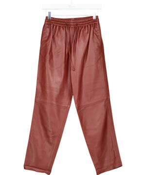 Joseph Brown Real Leather Loulou Cropped Straight Leg Trouser Fr38 UK 8