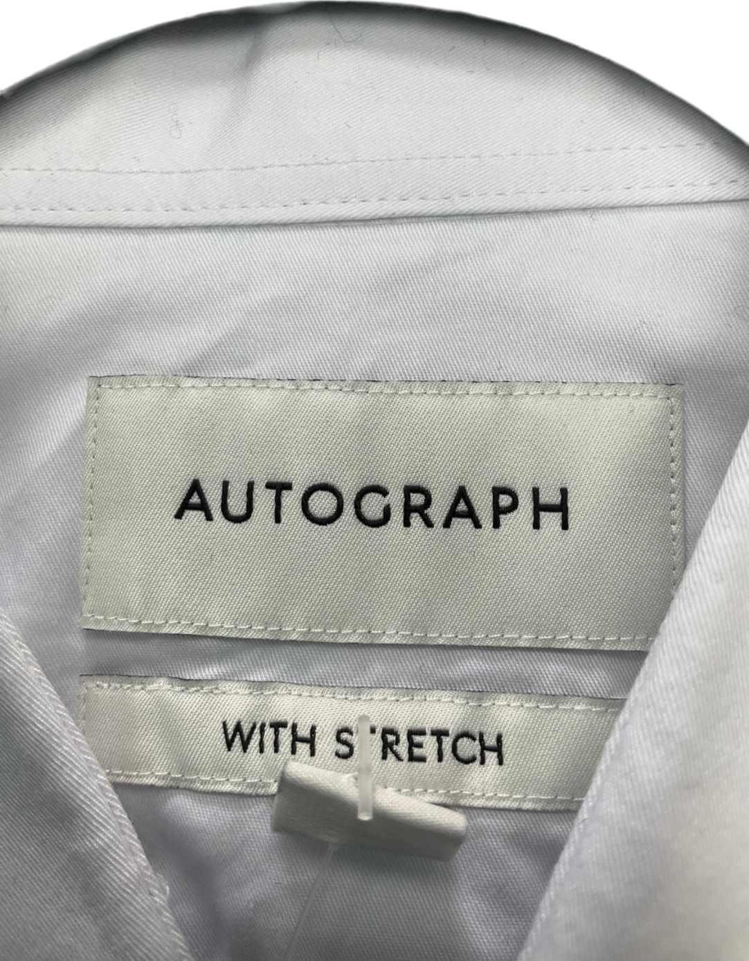 M&S White Cotton Blend Shirt UK S